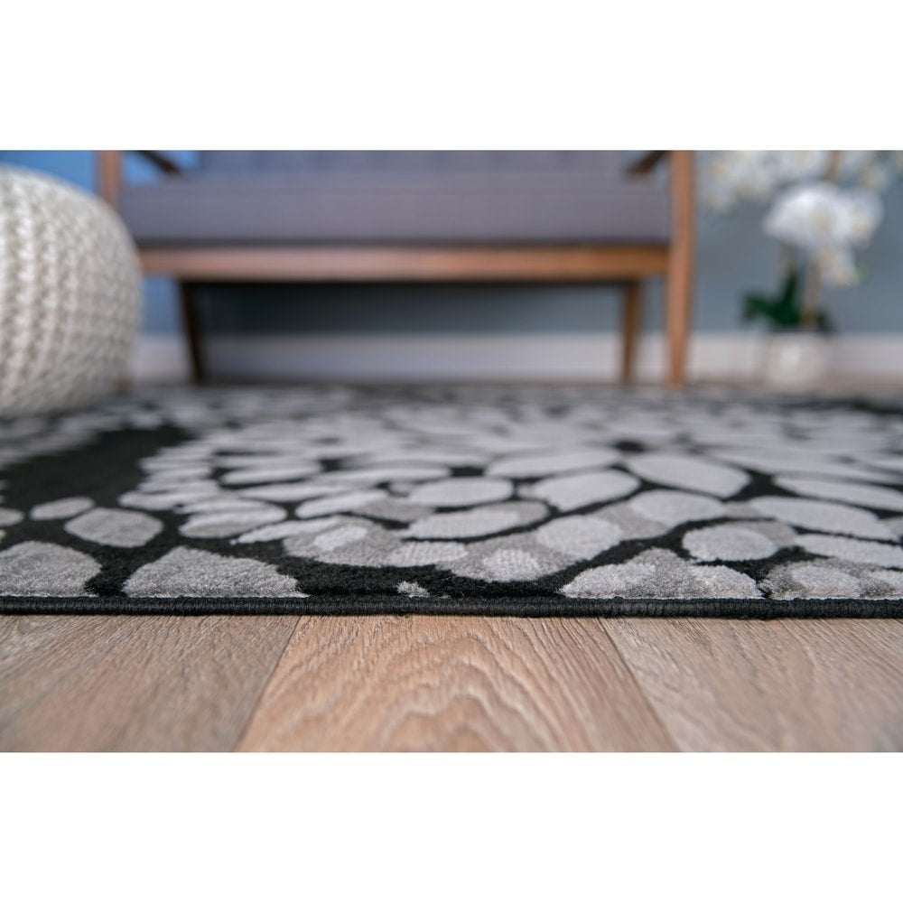 World Rug Gallery Moderner Teppich mit floralen Kreisen