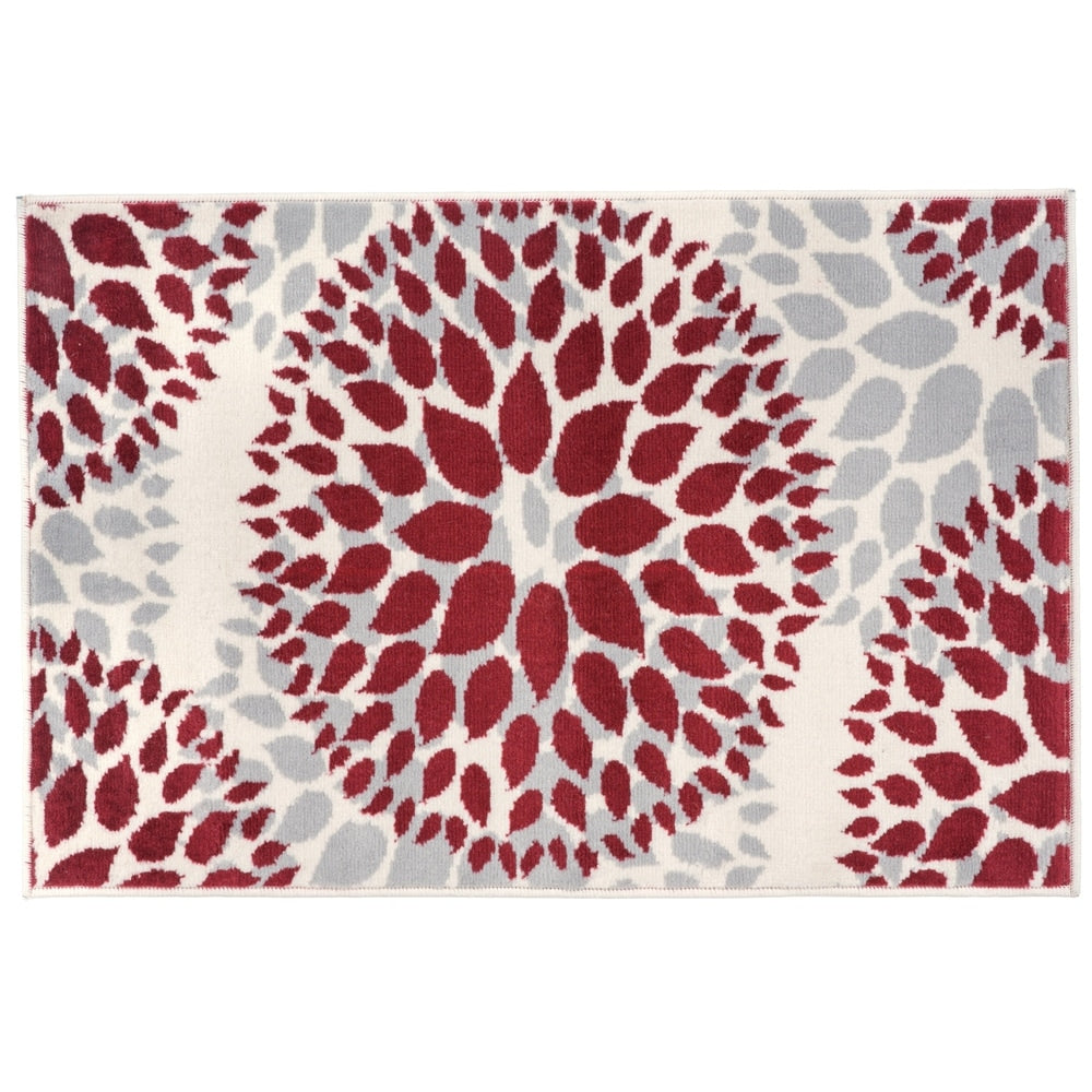 World Rug Gallery Moderner Teppich mit floralen Kreisen
