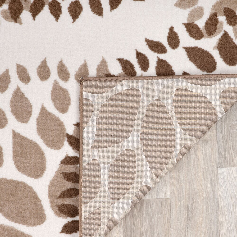 World Rug Gallery Moderner Teppich mit floralen Kreisen