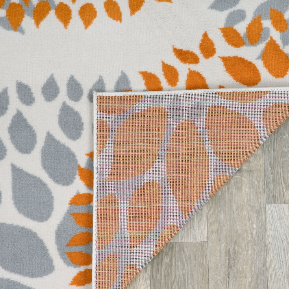 World Rug Gallery Moderner Teppich mit floralen Kreisen