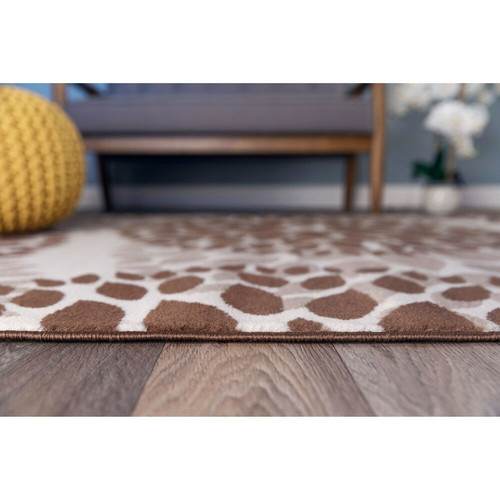 World Rug Gallery Moderner Teppich mit floralen Kreisen