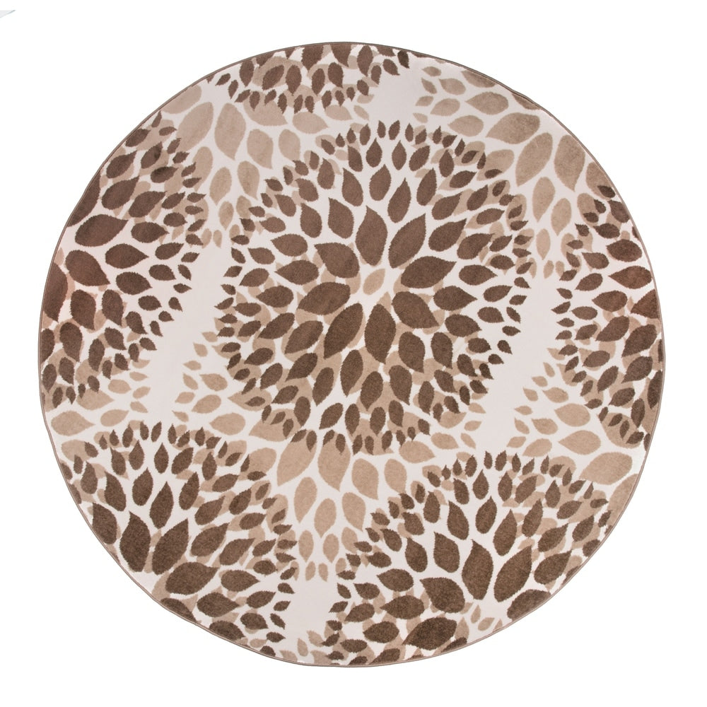 World Rug Gallery Moderner Teppich mit floralen Kreisen