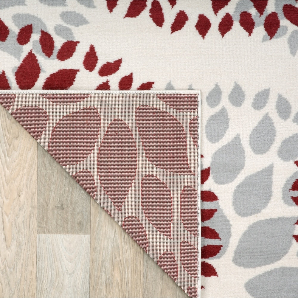 World Rug Gallery Moderner Teppich mit floralen Kreisen
