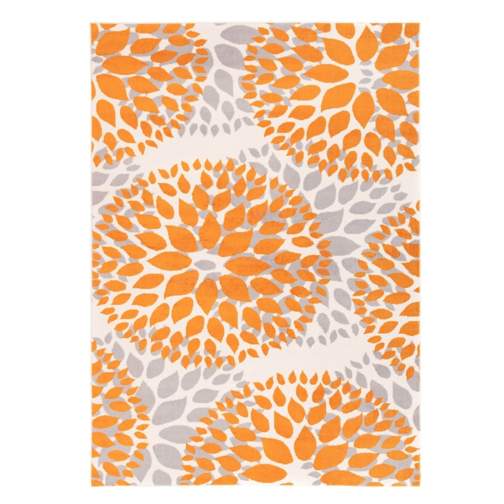 World Rug Gallery Moderner Teppich mit floralen Kreisen