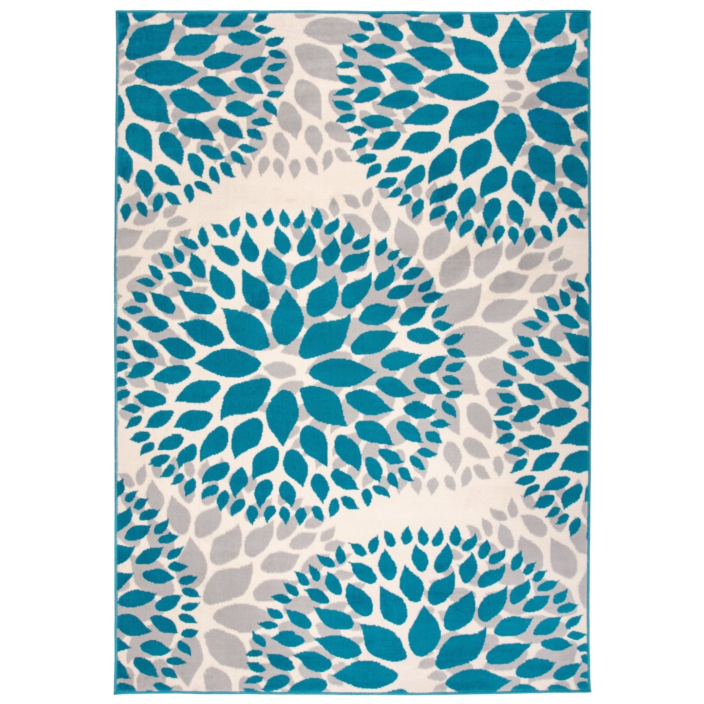 World Rug Gallery Moderner Teppich mit floralen Kreisen