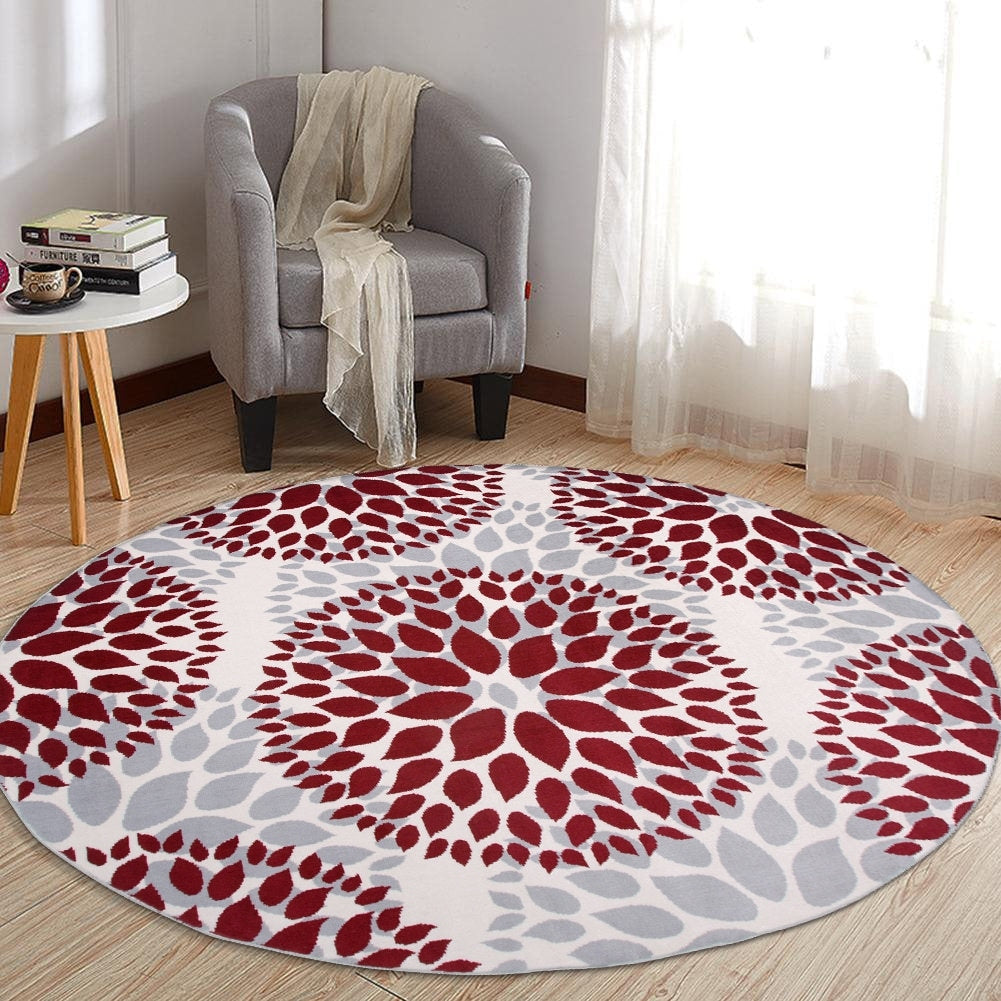 World Rug Gallery Moderner Teppich mit floralen Kreisen