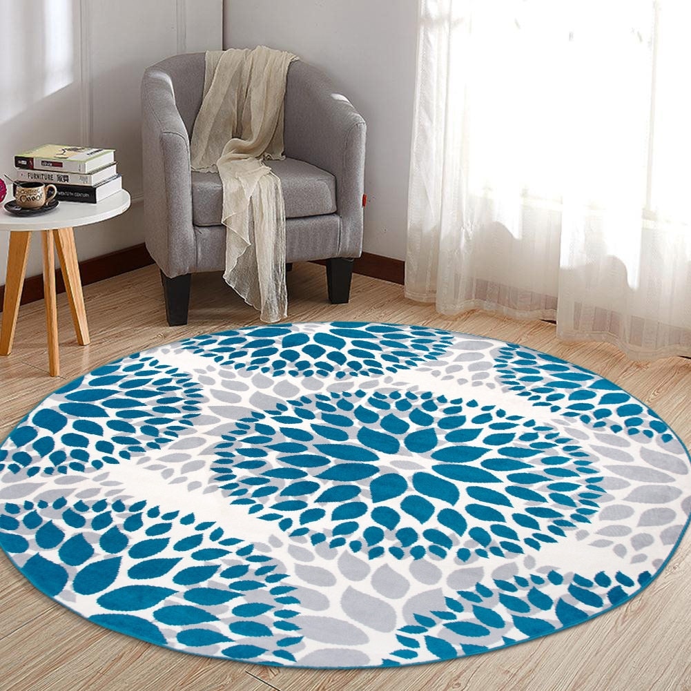 World Rug Gallery Moderner Teppich mit floralen Kreisen