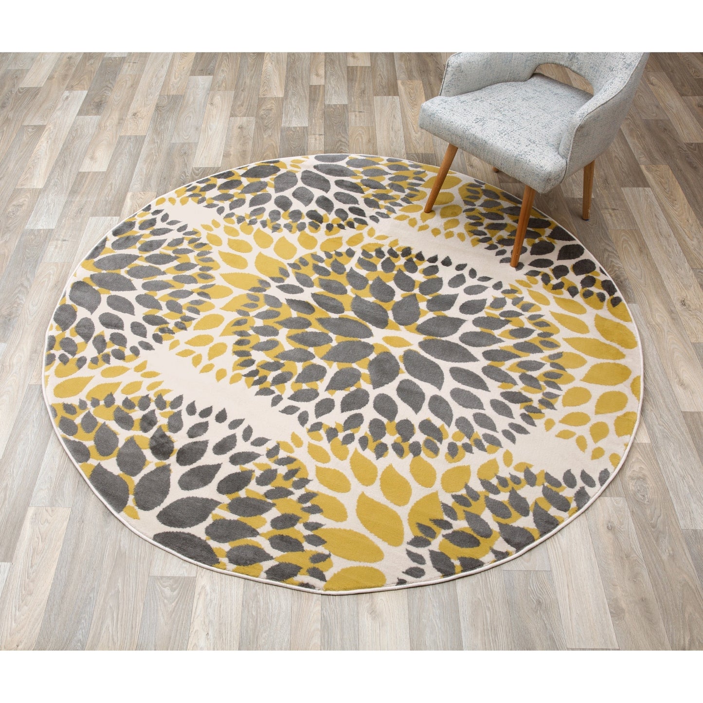 World Rug Gallery Moderner Teppich mit floralen Kreisen