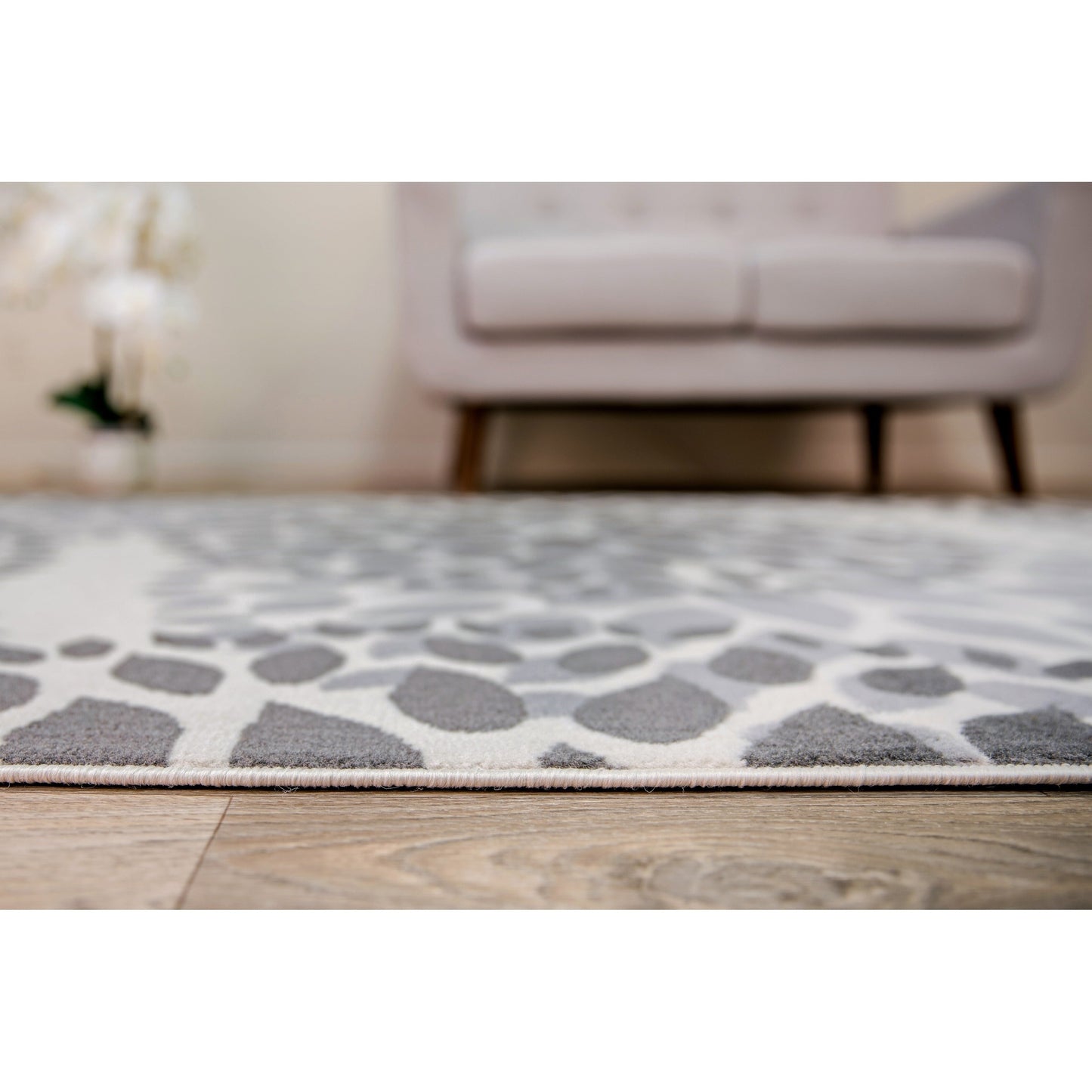 World Rug Gallery Moderner Teppich mit floralen Kreisen
