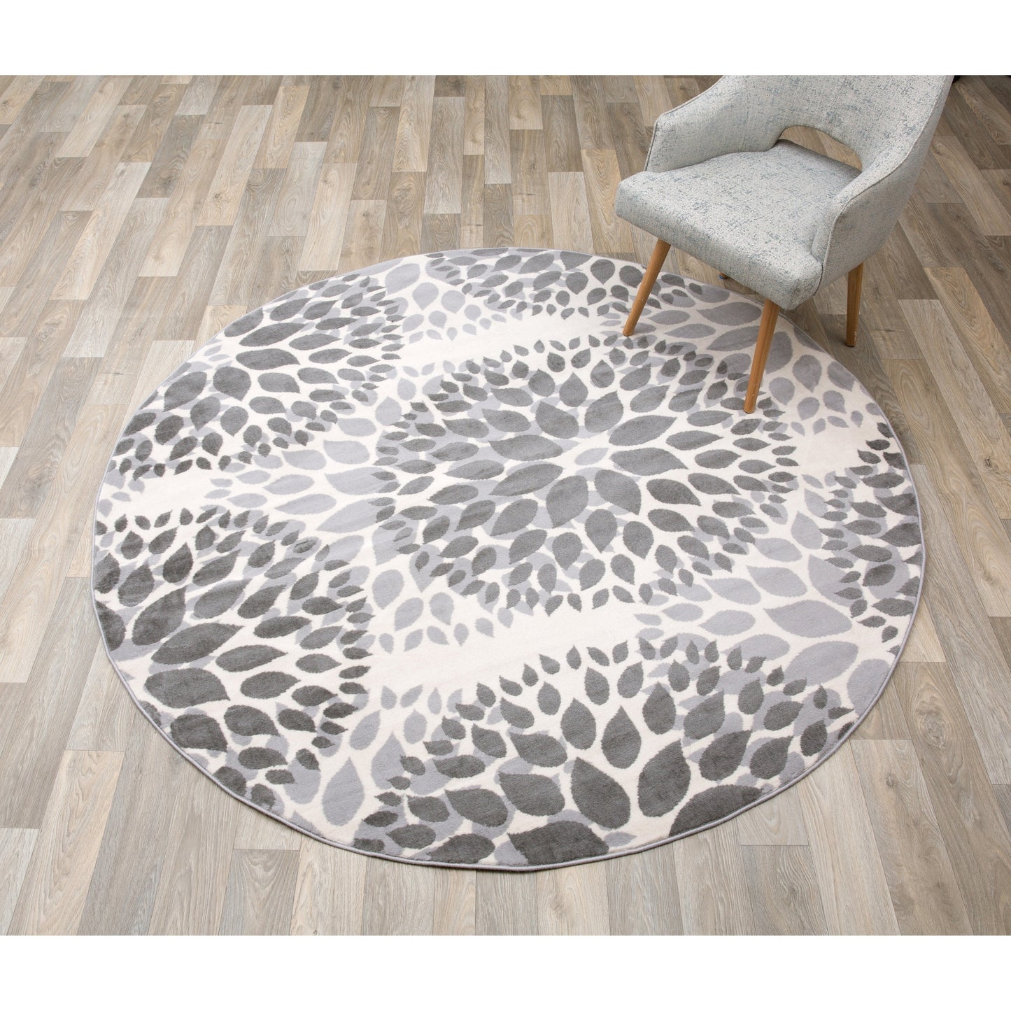 World Rug Gallery Moderner Teppich mit floralen Kreisen