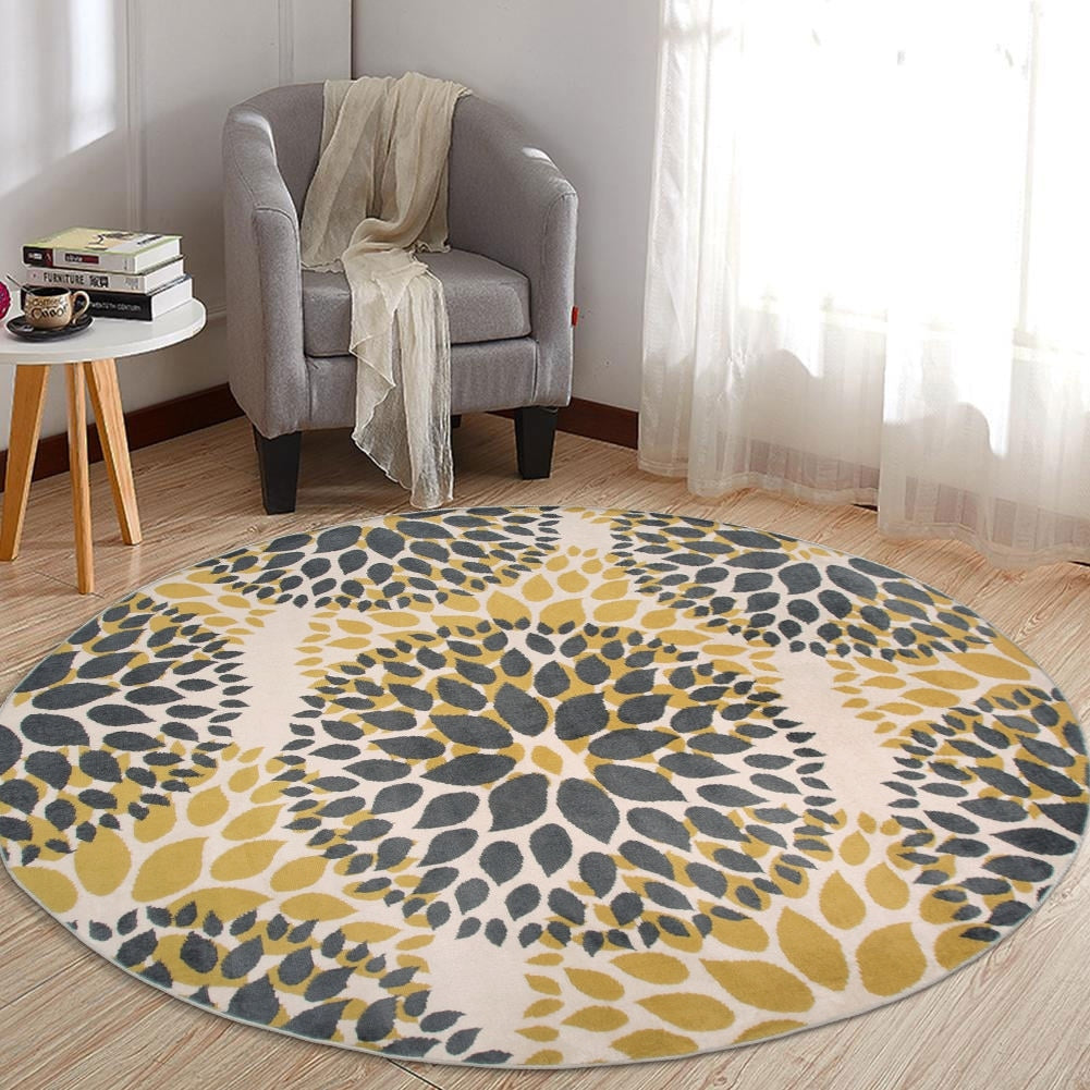 World Rug Gallery Moderner Teppich mit floralen Kreisen