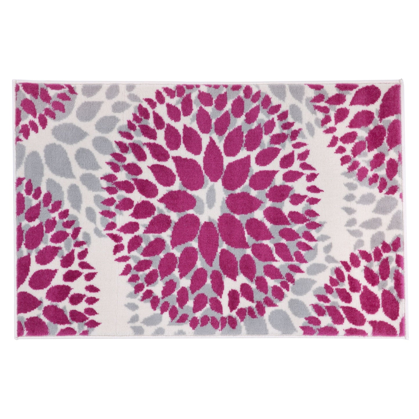 World Rug Gallery Moderner Teppich mit floralen Kreisen