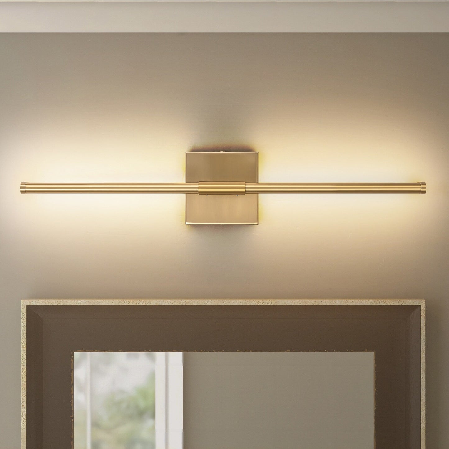 1-flammig 23,6 Zoll Moderne lineare dimmbare integrierte LED-Badezimmer-Wandleuchte