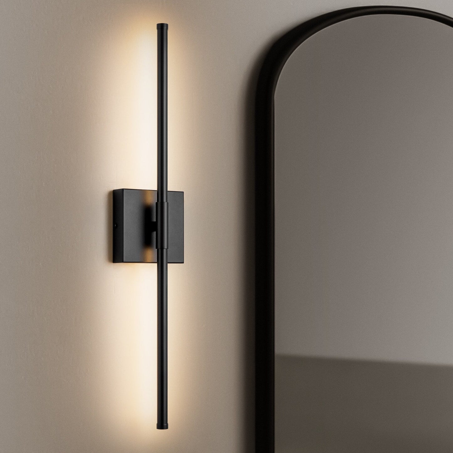 1-flammig 23,6 Zoll Moderne lineare dimmbare integrierte LED-Badezimmer-Wandleuchte