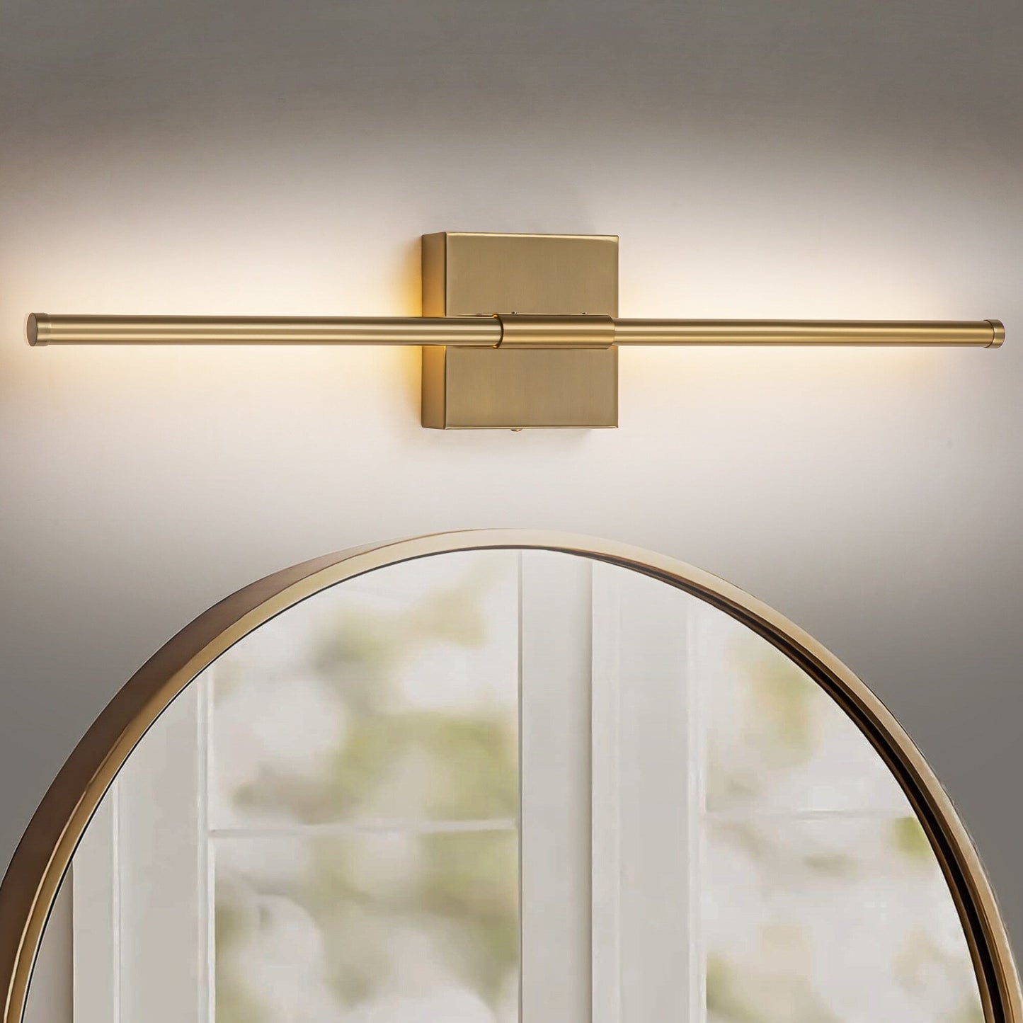 1-flammig 23,6 Zoll Moderne lineare dimmbare integrierte LED-Badezimmer-Wandleuchte