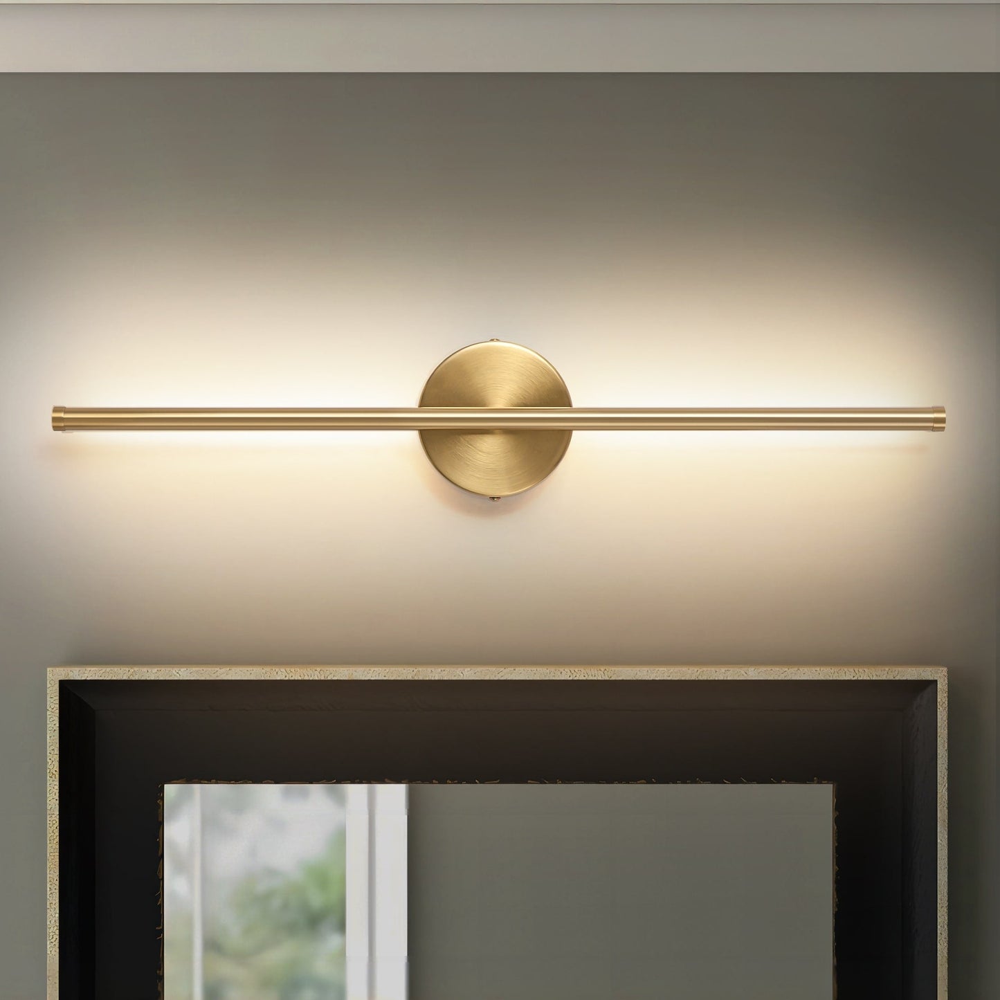 1-flammig 23,6 Zoll Moderne lineare dimmbare integrierte LED-Badezimmer-Wandleuchte