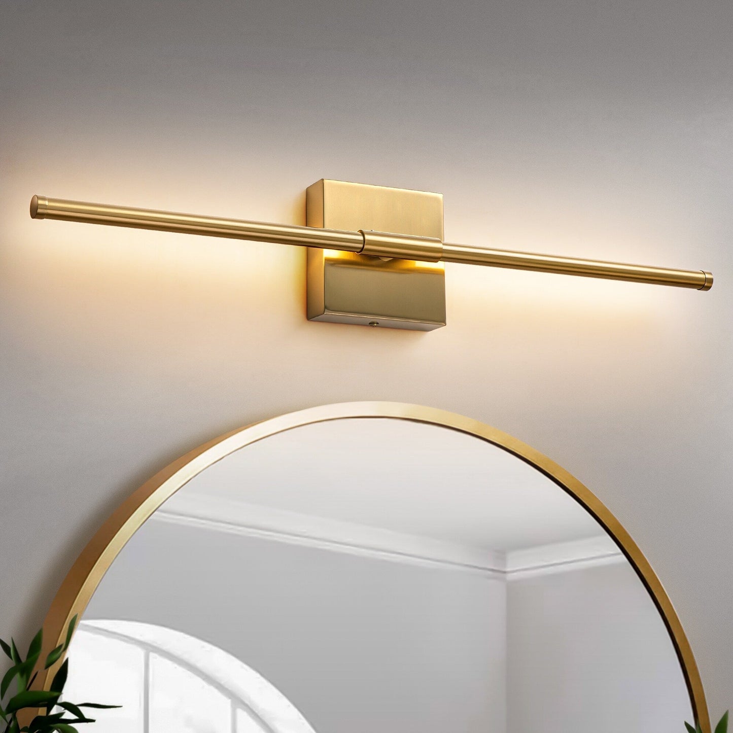 1-flammig 23,6 Zoll Moderne lineare dimmbare integrierte LED-Badezimmer-Wandleuchte