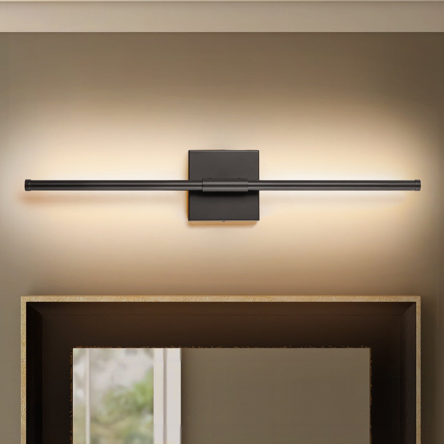 1-flammig 23,6 Zoll Moderne lineare dimmbare integrierte LED-Badezimmer-Wandleuchte