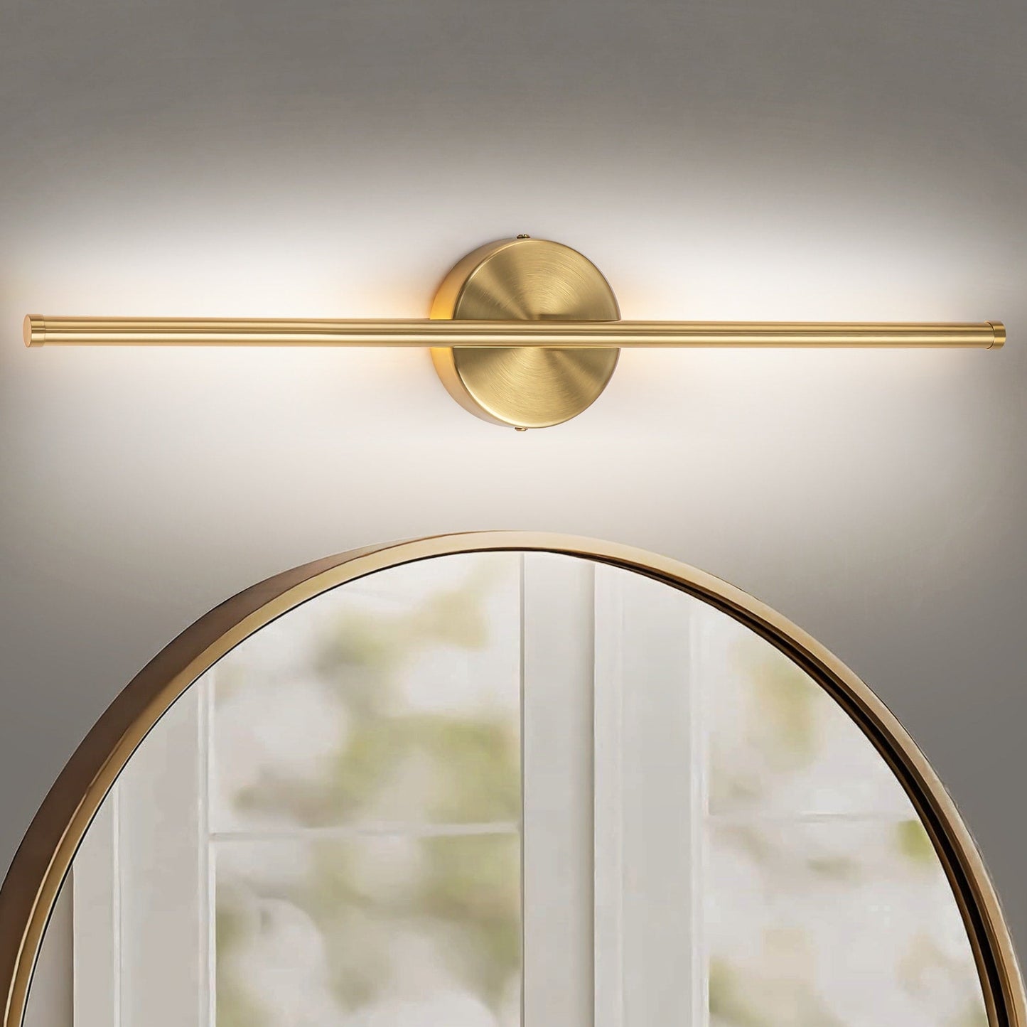 1-flammig 23,6 Zoll Moderne lineare dimmbare integrierte LED-Badezimmer-Wandleuchte