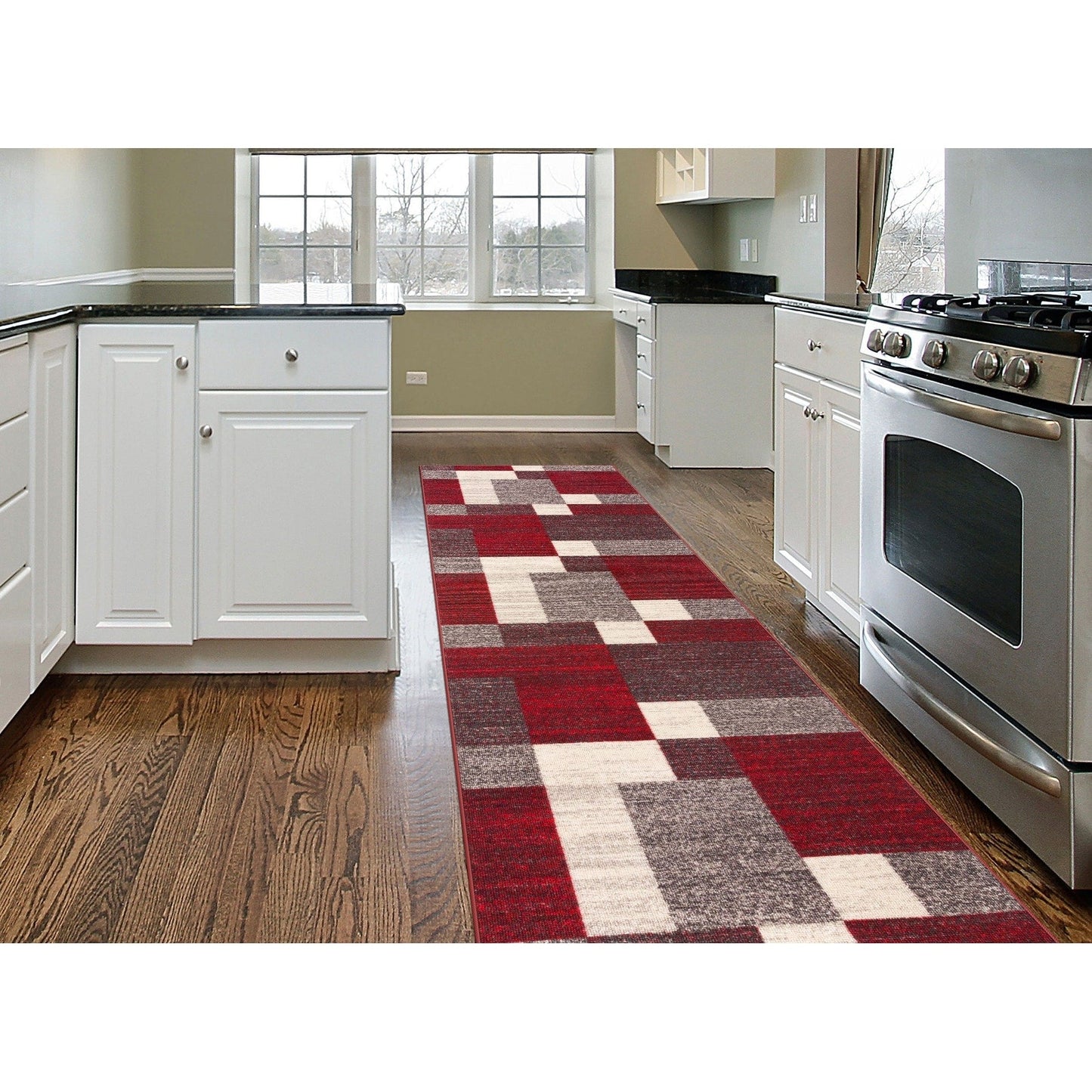World Rug Gallery Rutschfester Teppich im modernen Boxen-Design