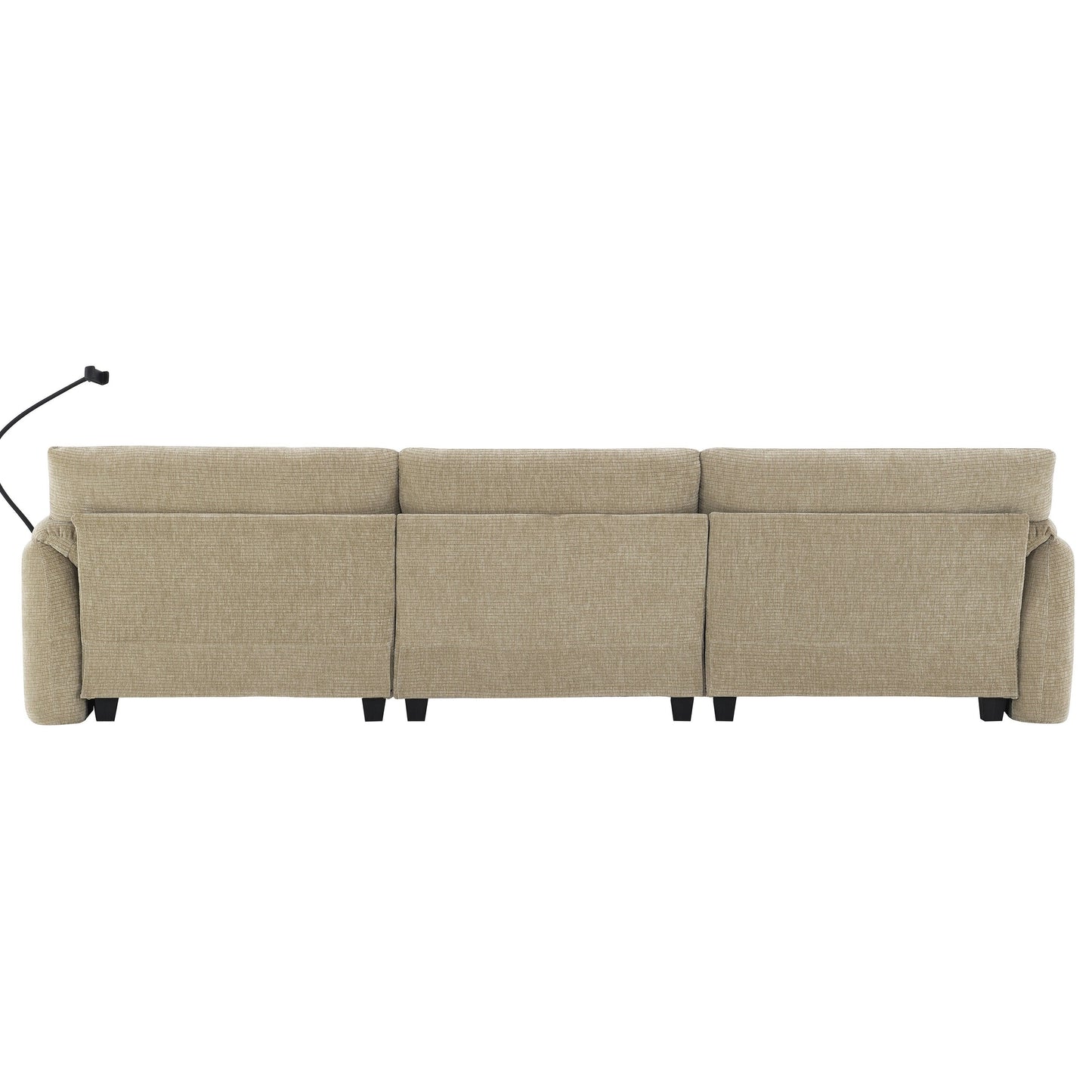 Modular Sectional Sofa, L-Shape With Extra-Wide Seat Cushion, Usb And Type-C Charger, Phone Holder & 2 Side Storage Pockets