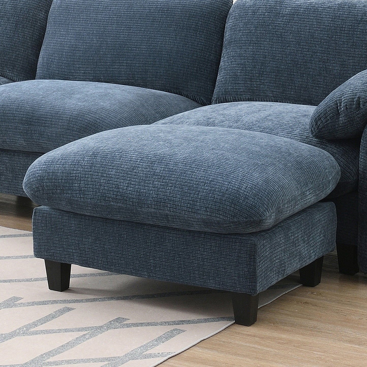 Modular Sectional Sofa, U-Shape With Extra-Wide Seat Cushion, Usb And Type-C Charger, Phone Holder And 2 Side Storage Pockets