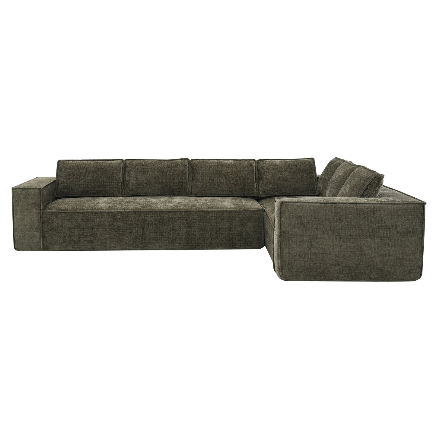 Modular Sectional Sofa,6 Seat Wrinkle-Resistant Chenille Couch Set,2 Pc Free Combination,Modern L-Shaped Cloud Sofa Set