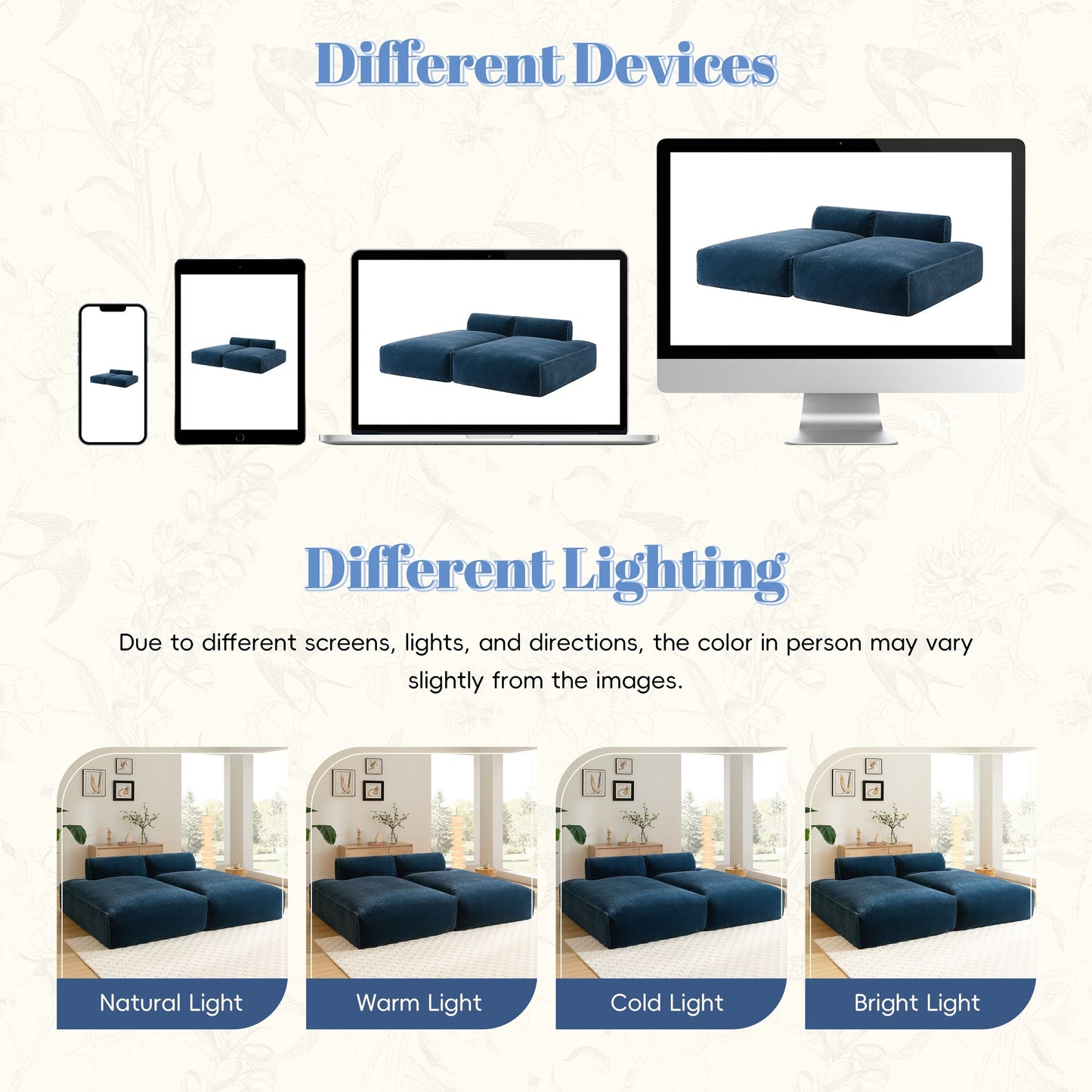 Modular Sectional Sofa,Fully Compressed,Spacious Foam-Filled Sofa Bed For Living Room,Elderly - Friendly Design
