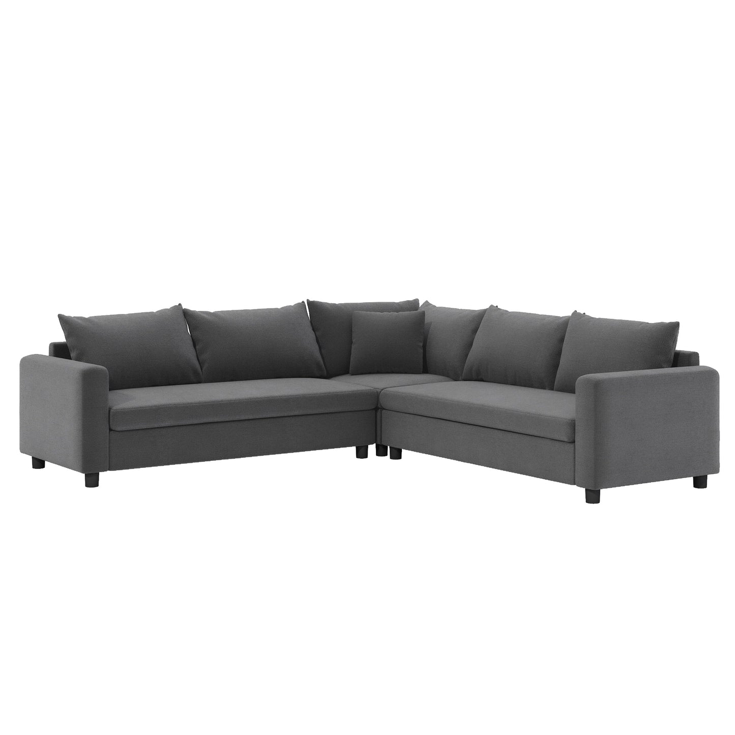 Modular Sectional Sofa,L Shaped Chenille Corner Couch Set With Wide Seat Sofa With Pillow