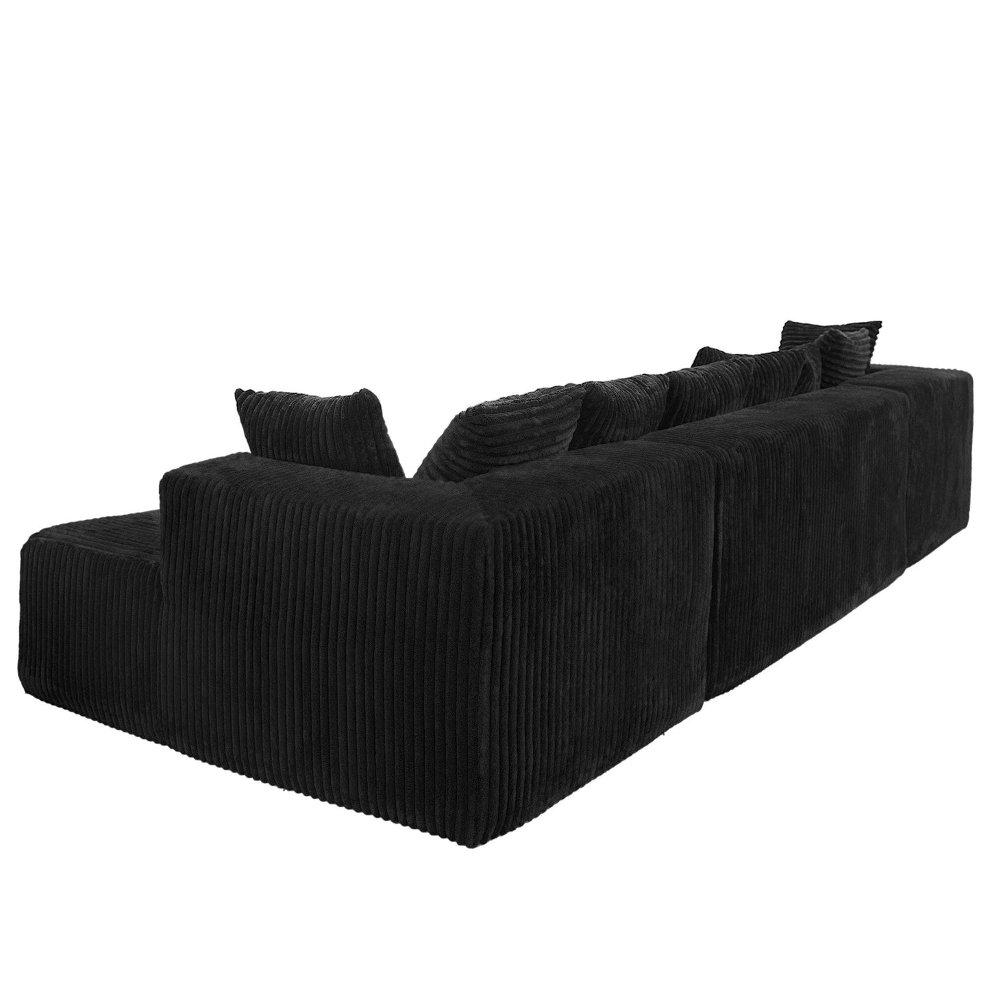 Modular U-Shaped Sectional Sofa 4-Seater Chaise Lounge with Reversible Design for Living Room Bedroom