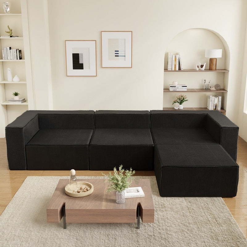 Module Corduroy Compression with Ottoman Sofas