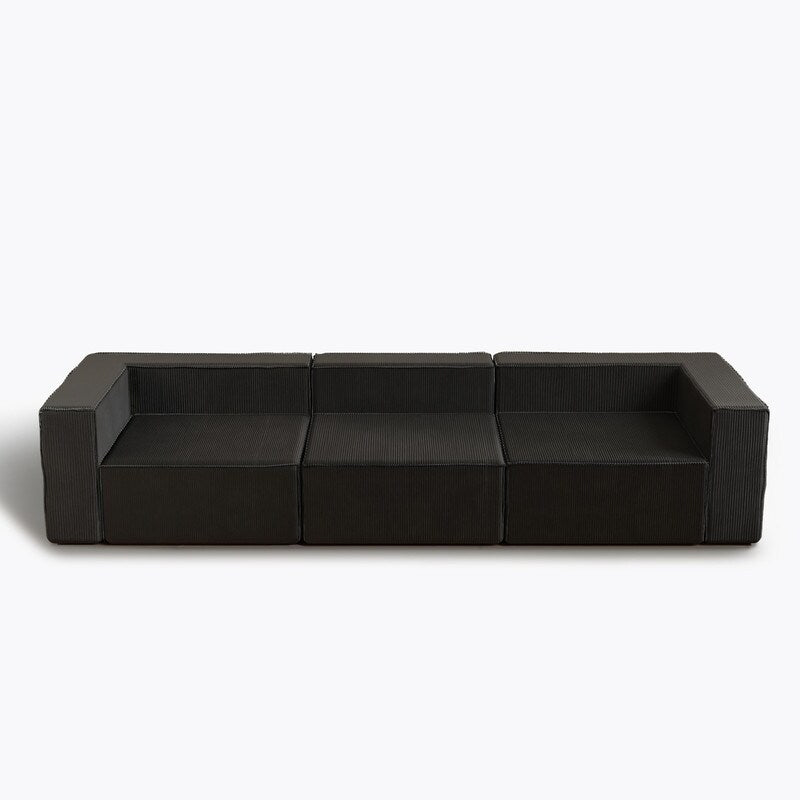 Module Corduroy Three Seater Compression Sofas