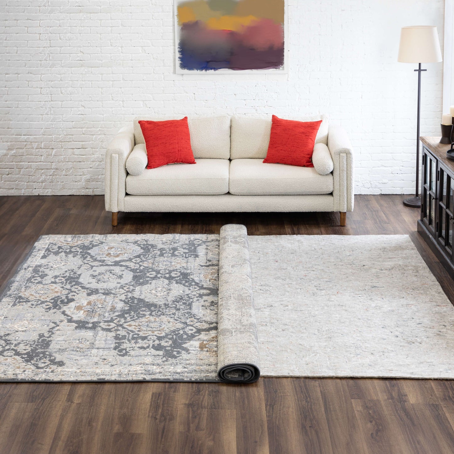 Mohawk Home Filz-Teppichunterlage, 3/8 Zoll dick, Plüsch-Komfortkissen, Grau