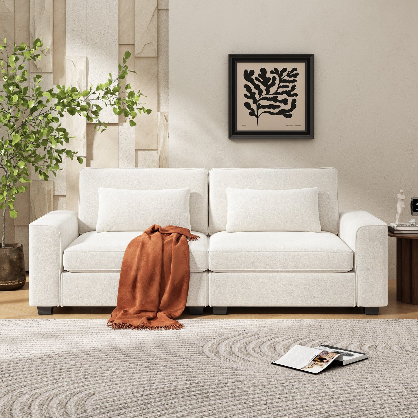 Montague Cozy Duo Upholstered 3-Seat Loveseat Sofa by Christopher Knight Home