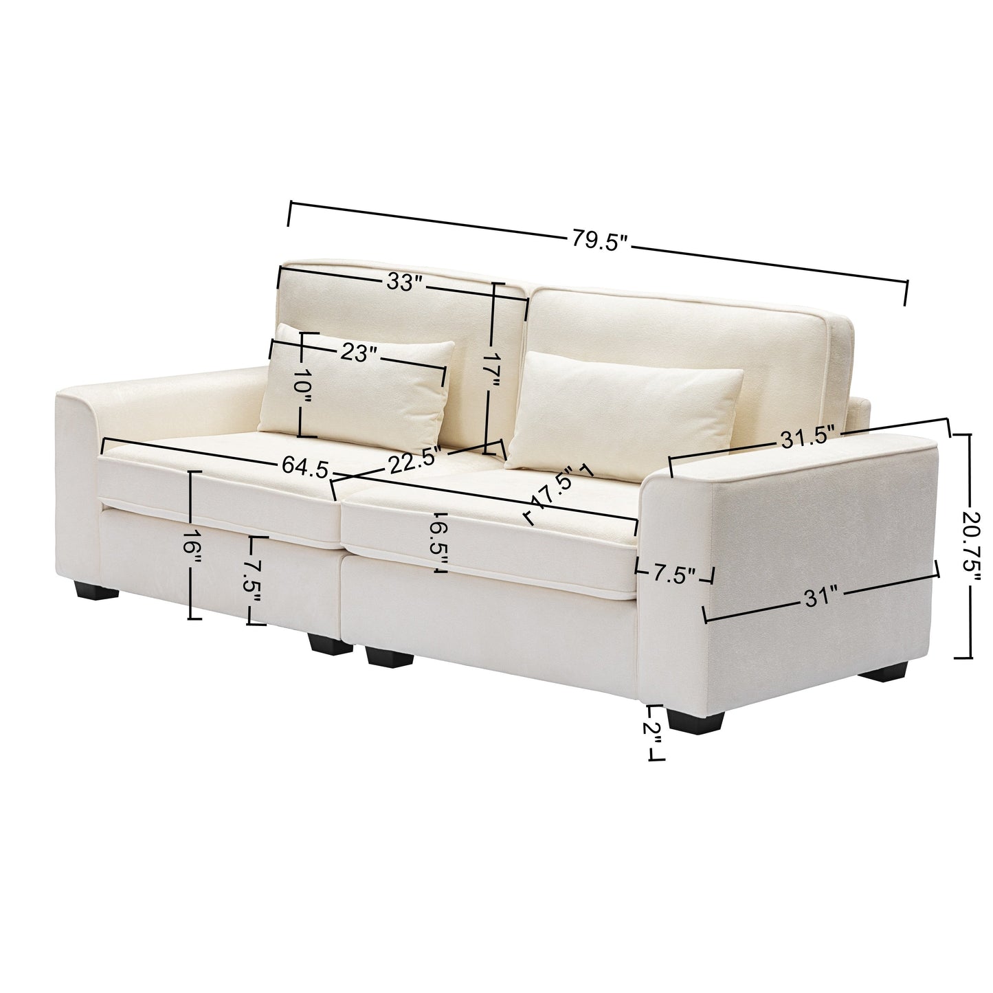 Montague Cozy Duo Upholstered 3-Seat Loveseat Sofa by Christopher Knight Home