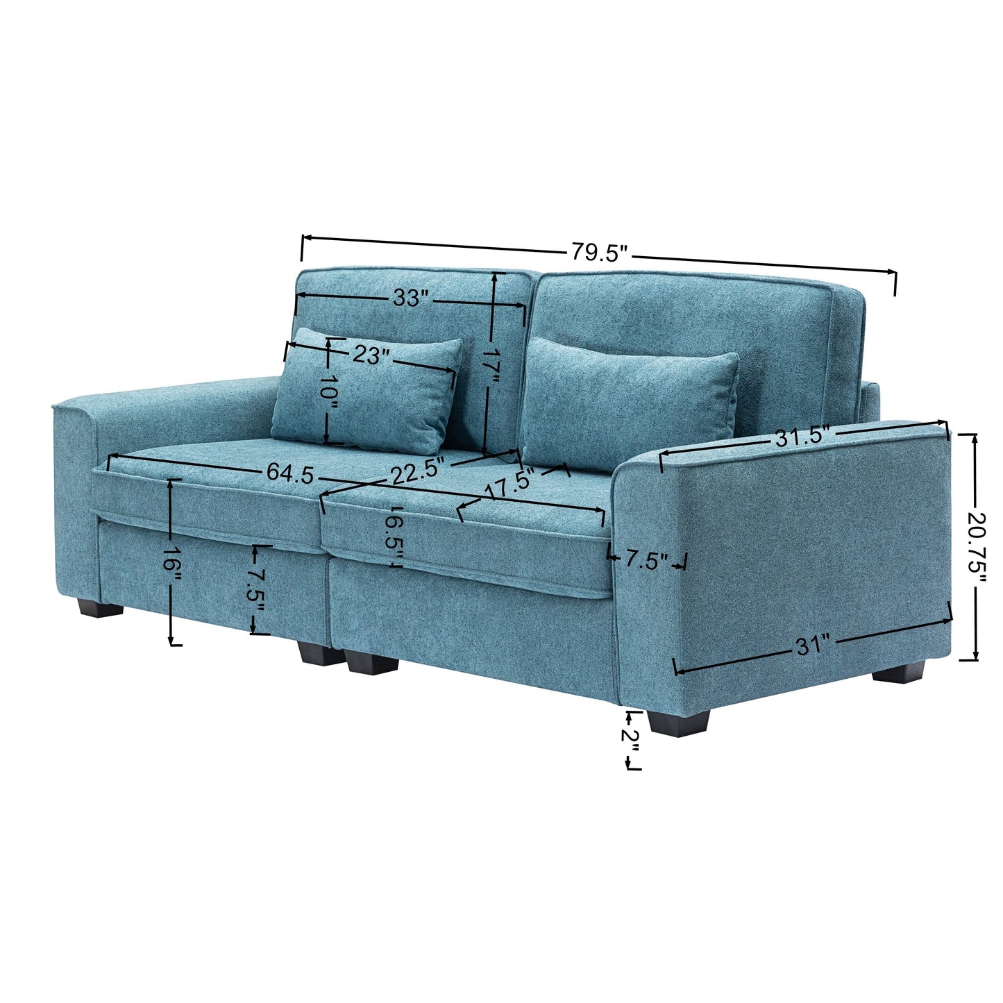 Montague Cozy Duo Upholstered 3-Seat Loveseat Sofa by Christopher Knight Home