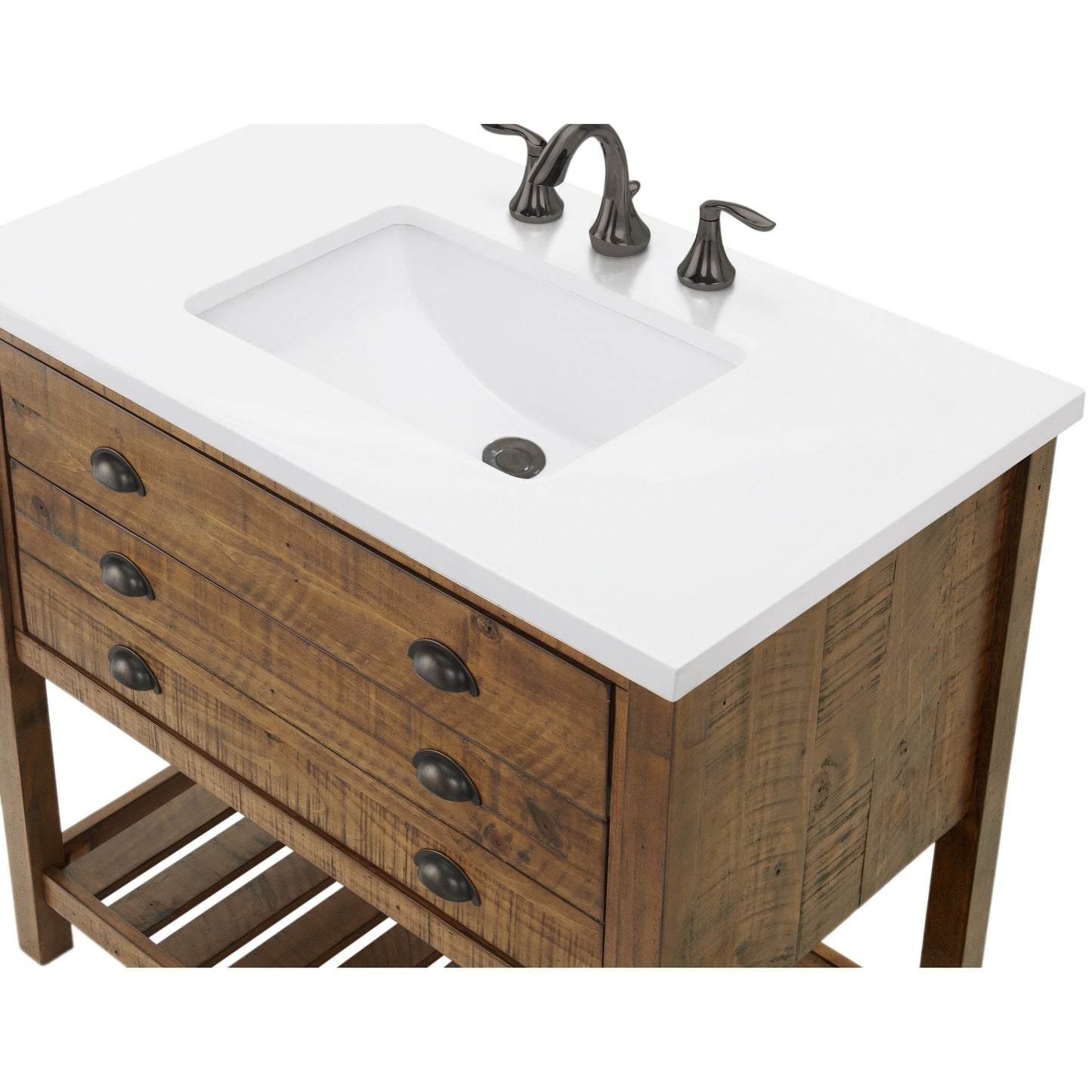 Monterey 37 Farmhouse Einzelwaschtisch mit Aufsatz