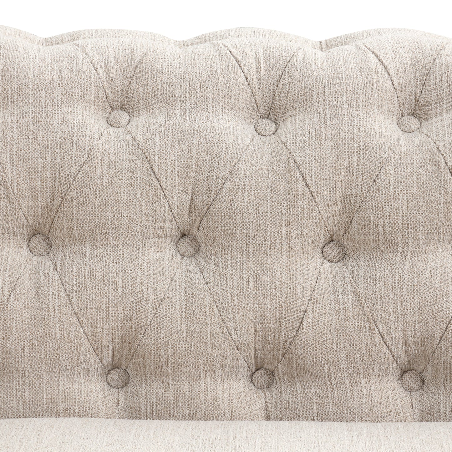 Morden Fort Chesterfield Tufted Velvet Sofa | Rolled Arm 3-Seater Couch