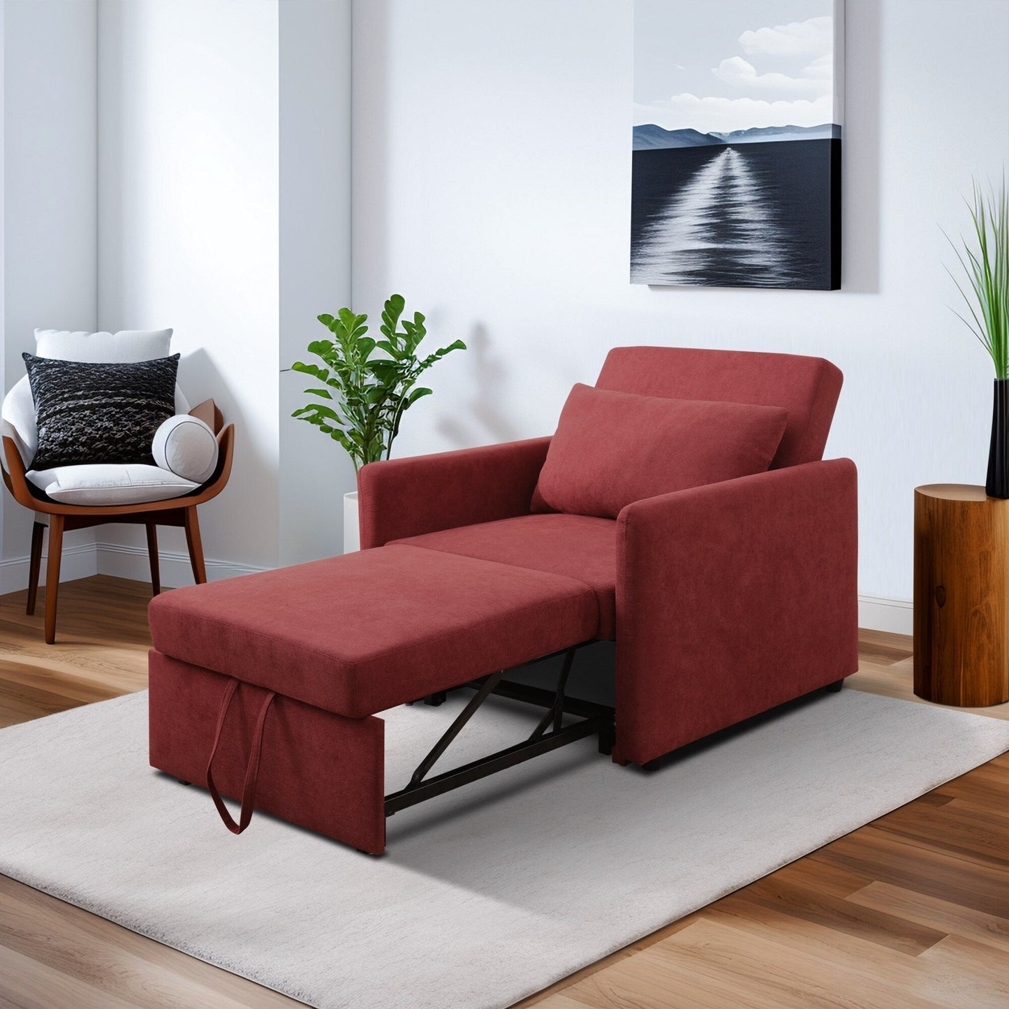 Multi-Function Foldable Fabric Sofa Bed