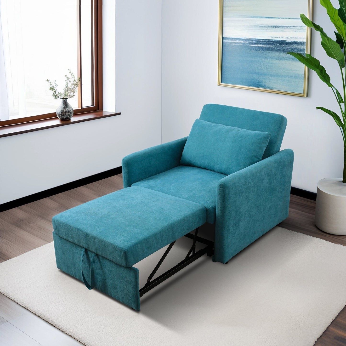 Multi-Function Foldable Fabric Sofa Bed