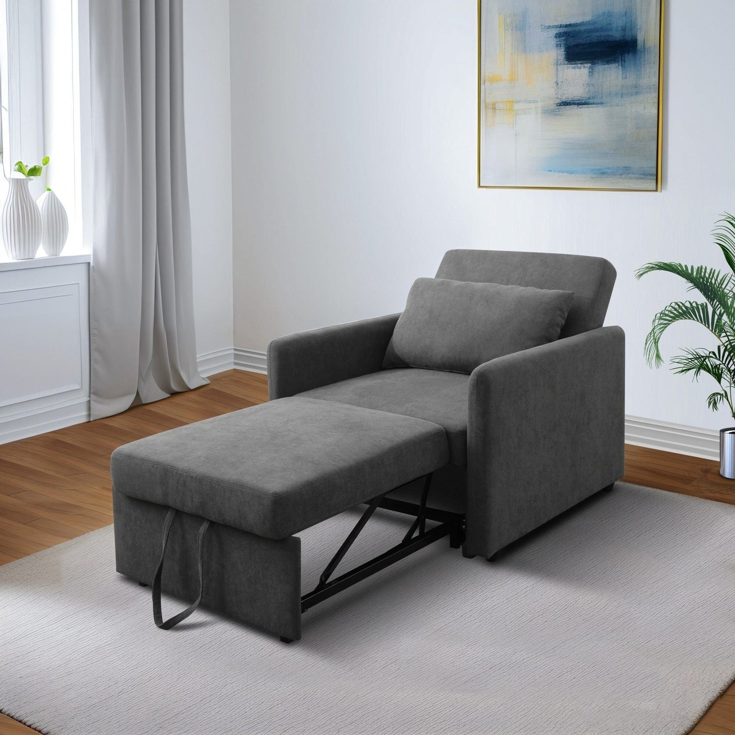 Multi-Function Foldable Fabric Sofa Bed