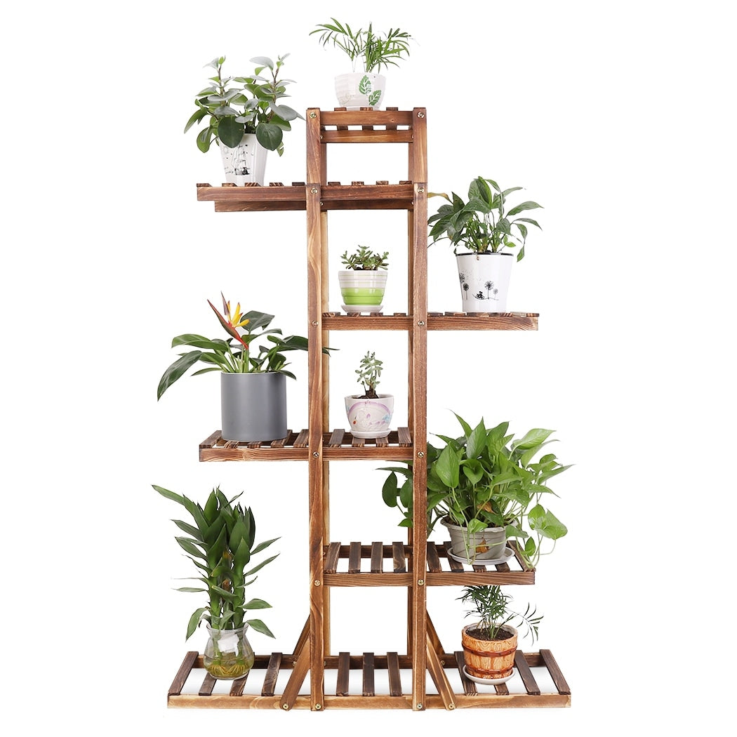 Mehrstöckige Pflanzenregale Blumenregal Pflanzenständer aus Holz