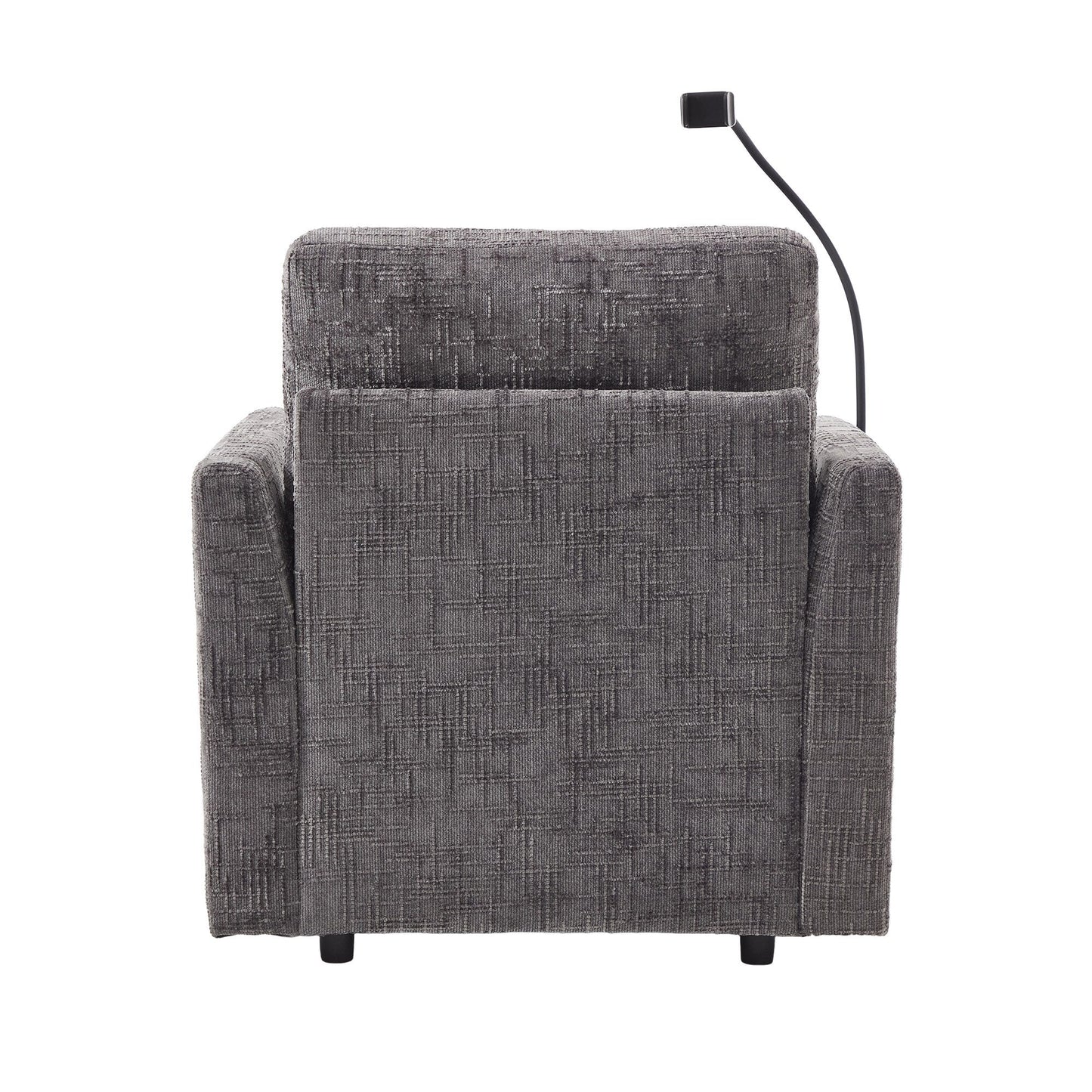 Multifunctional Lazy Person Sofa Recliner Can Be Stored Storage Backrest With Cell Phone Bracket Chenille Single Leisure Chair