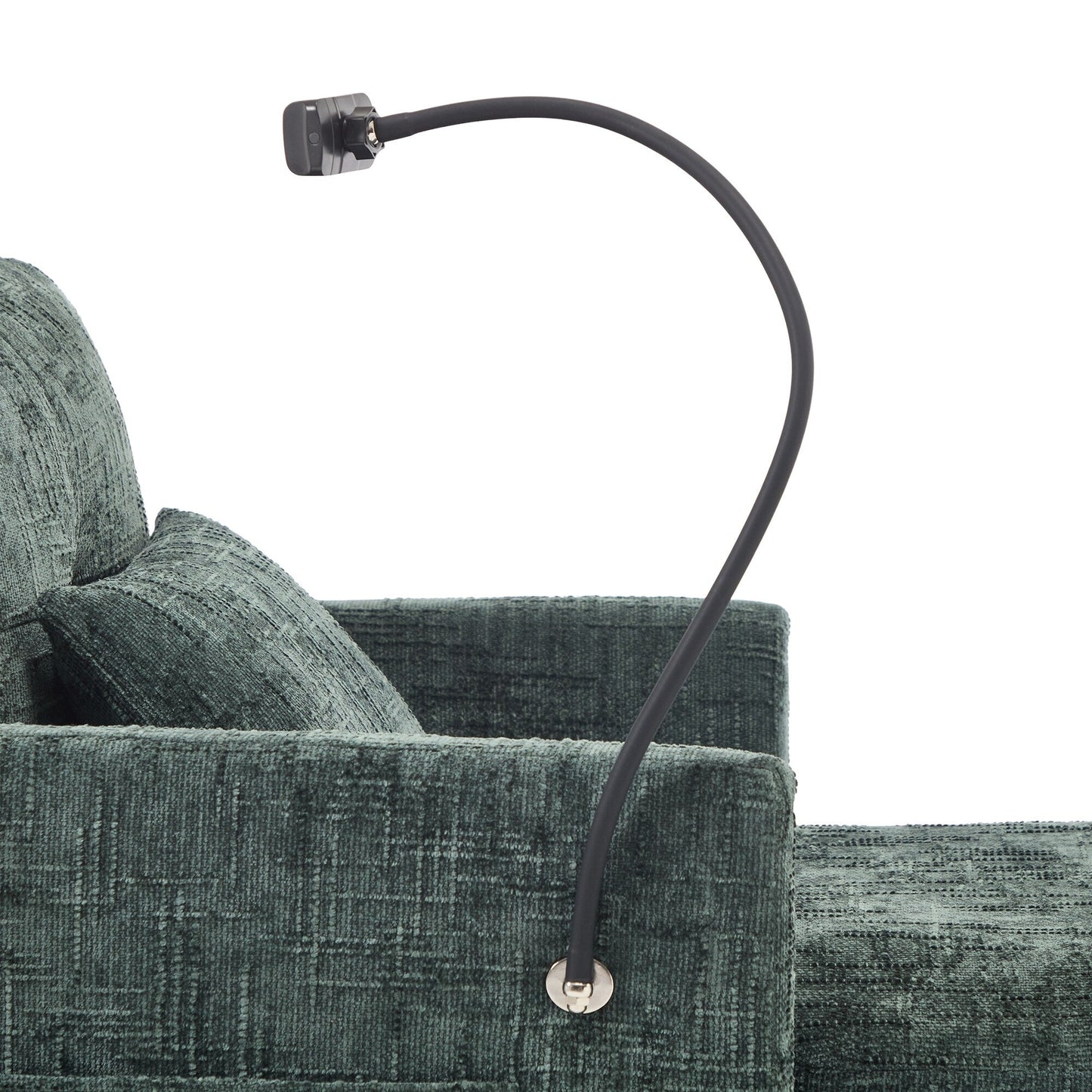 Multifunctional Lazy Person Sofa Recliner Can Be Stored Storage Backrest With Cell Phone Bracket Chenille Single Leisure Chair