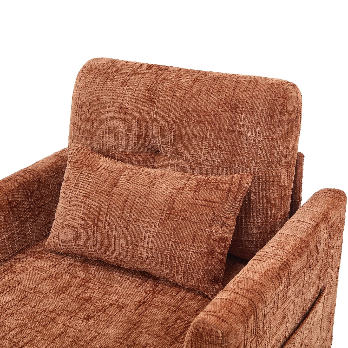 Multifunctional Lazy Person Sofa Recliner,Storage Backrest With Cell Phone Bracket Chenille Single Leisure Chair