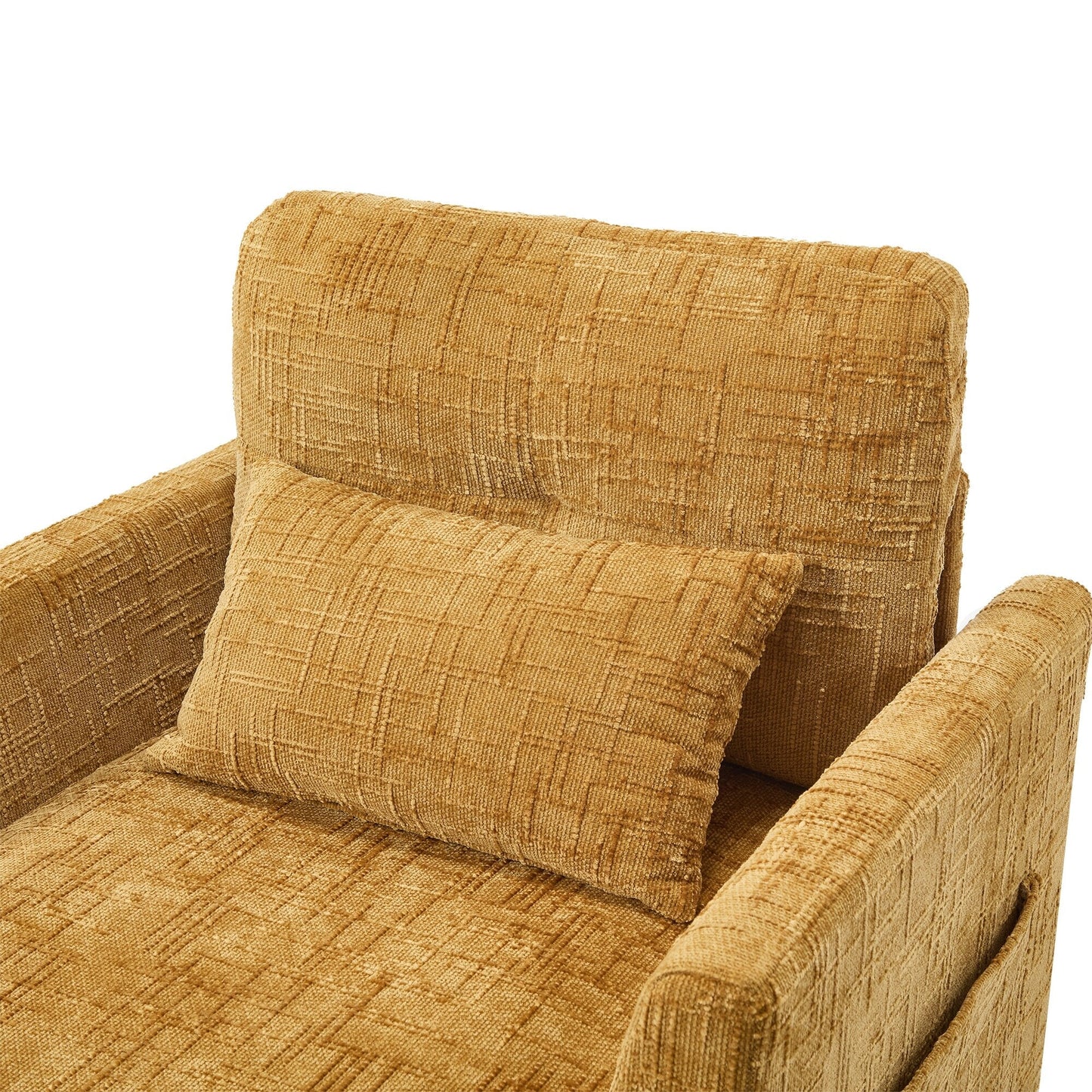Multifunctional Lazy Person Sofa Recliner,Storage Backrest With Cell Phone Bracket Chenille Single Leisure Chair