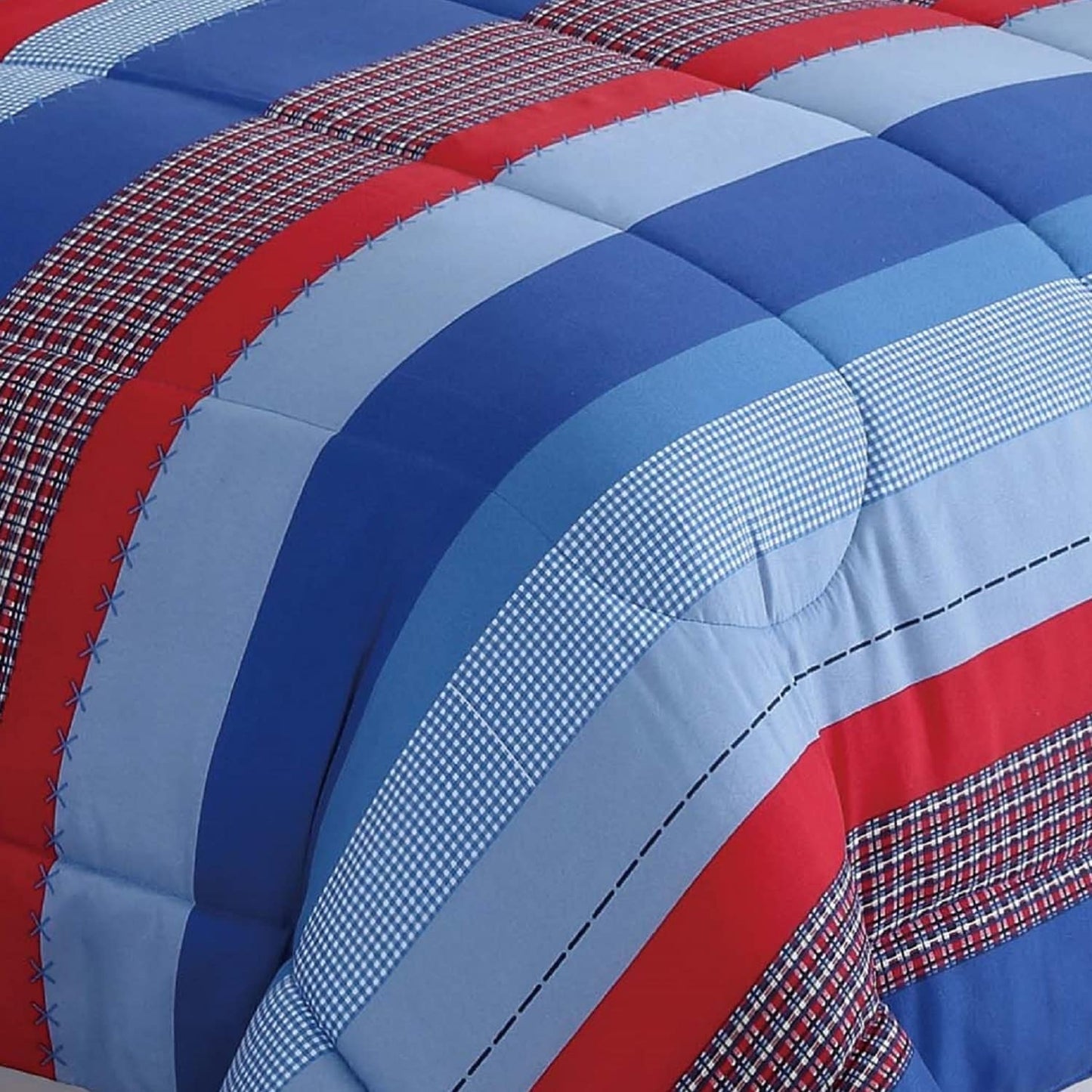 My World Sebastian Stripe 3-teiliges Bettdeckenset