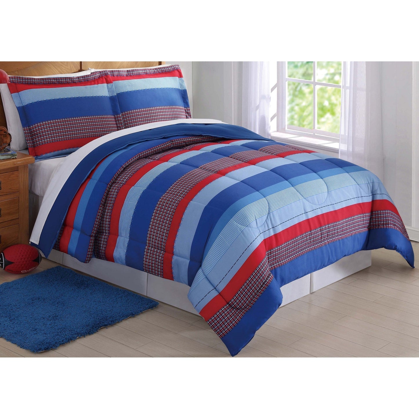 My World Sebastian Stripe 3-teiliges Bettdeckenset