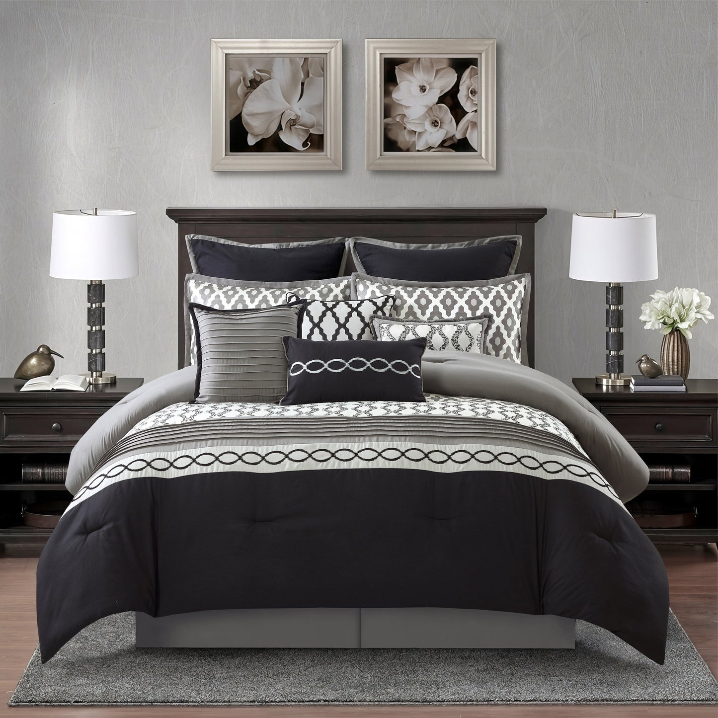 Nanshing Calvin Luxury10-teiliges geometrisches Bettdeckenset