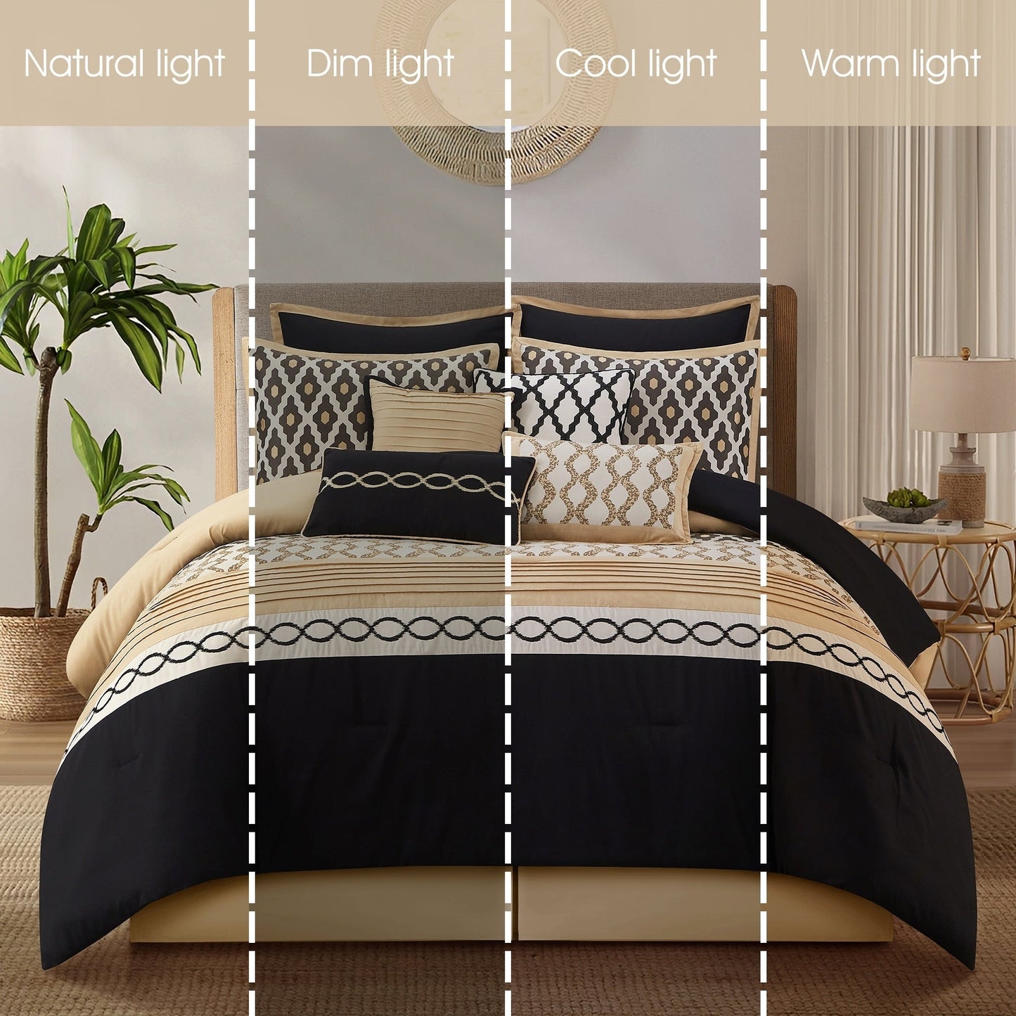 Nanshing Calvin Luxury10-teiliges geometrisches Bettdeckenset